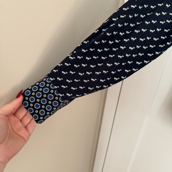 Stella McCartney - Dog-Print Silk Blouse - Navy - Picture 5 of 11